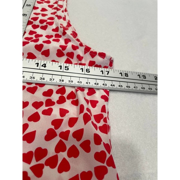 Equipment Femme Size XS Lyle Heart Print Silk Tank Top Sleeveless Blouse Red - Picture 6 of 11